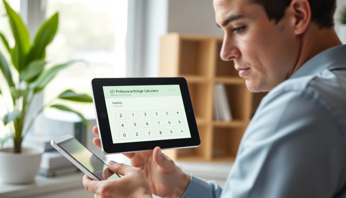 Calculate your biological age calculator using a sleek digital interface showing health insights.