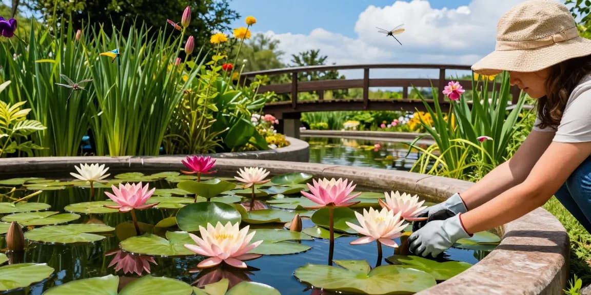 Buy Water Lilies with beautiful blooms in a serene pond garden.