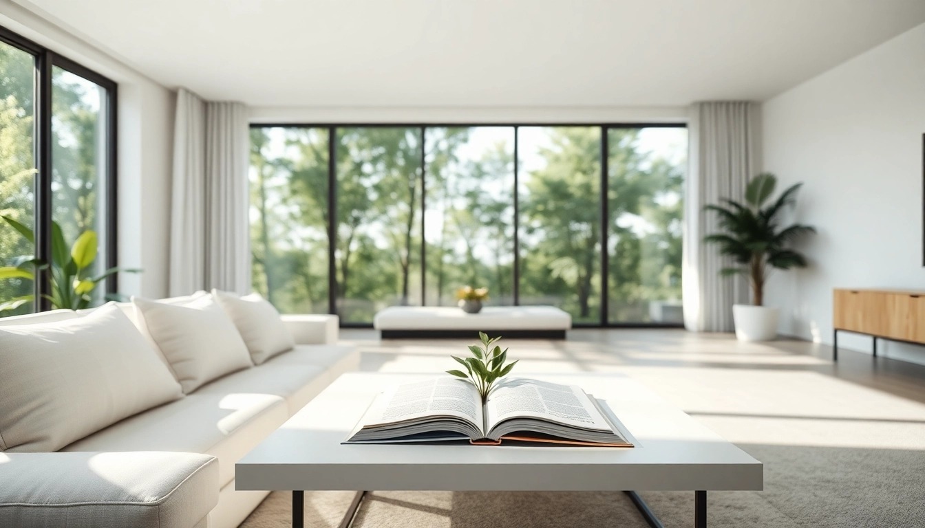 Experience Seamless Living in a beautifully designed modern living room showcasing natural light and minimalist decor.