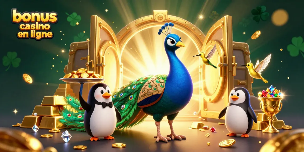 Profitez des offres de bonus casino en ligne avec cette illustration vibrante et colorée.