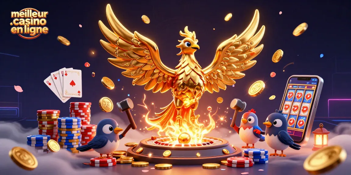 Découvrez le meilleur casino en ligne avec cette illustration dynamique représentant la richesse et l'excitation des jeux d'argent.