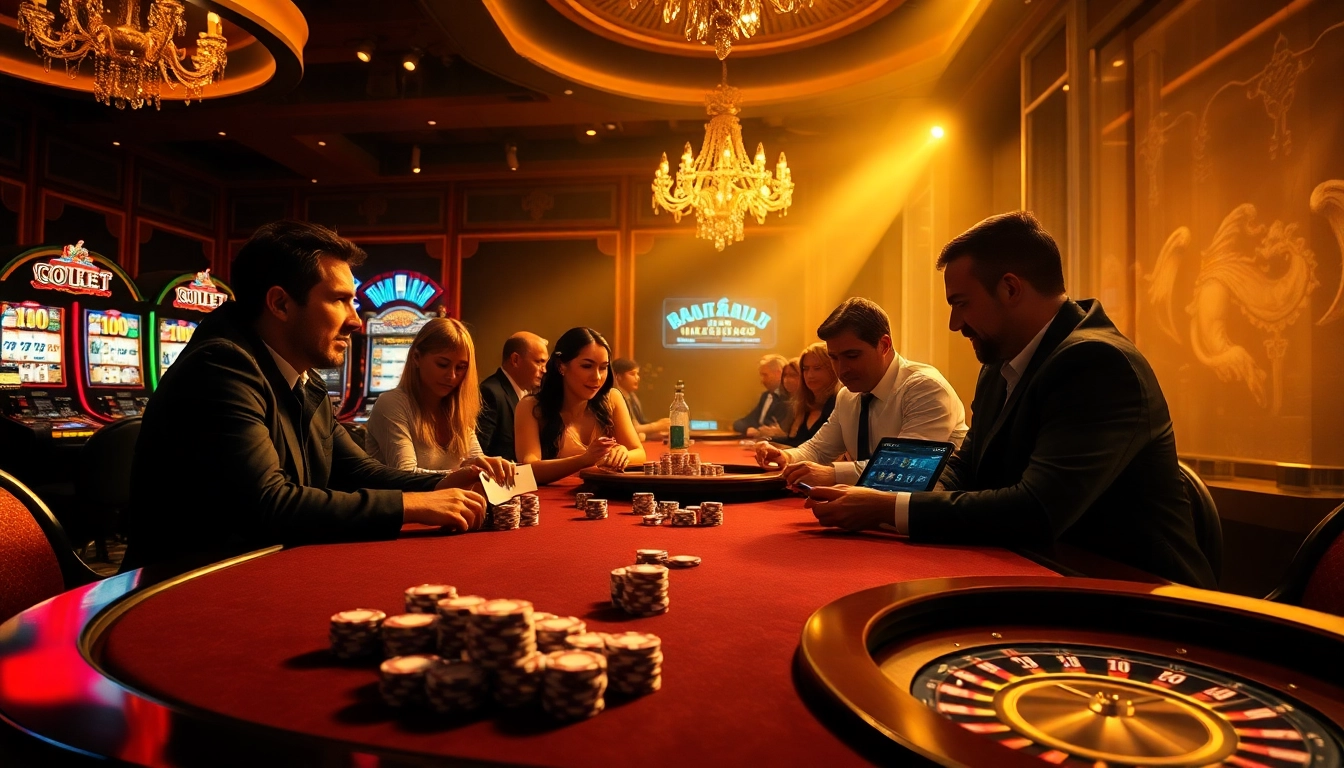 Vivez l'excitation d'un casino en ligne 2026 avec des tables de jeu vibrantes et des joueurs aux enjeux élevés.