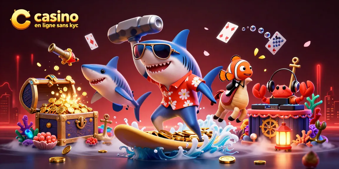 Jouez à votre casino en ligne sans KYC, avec des éléments marins riches et captivants.