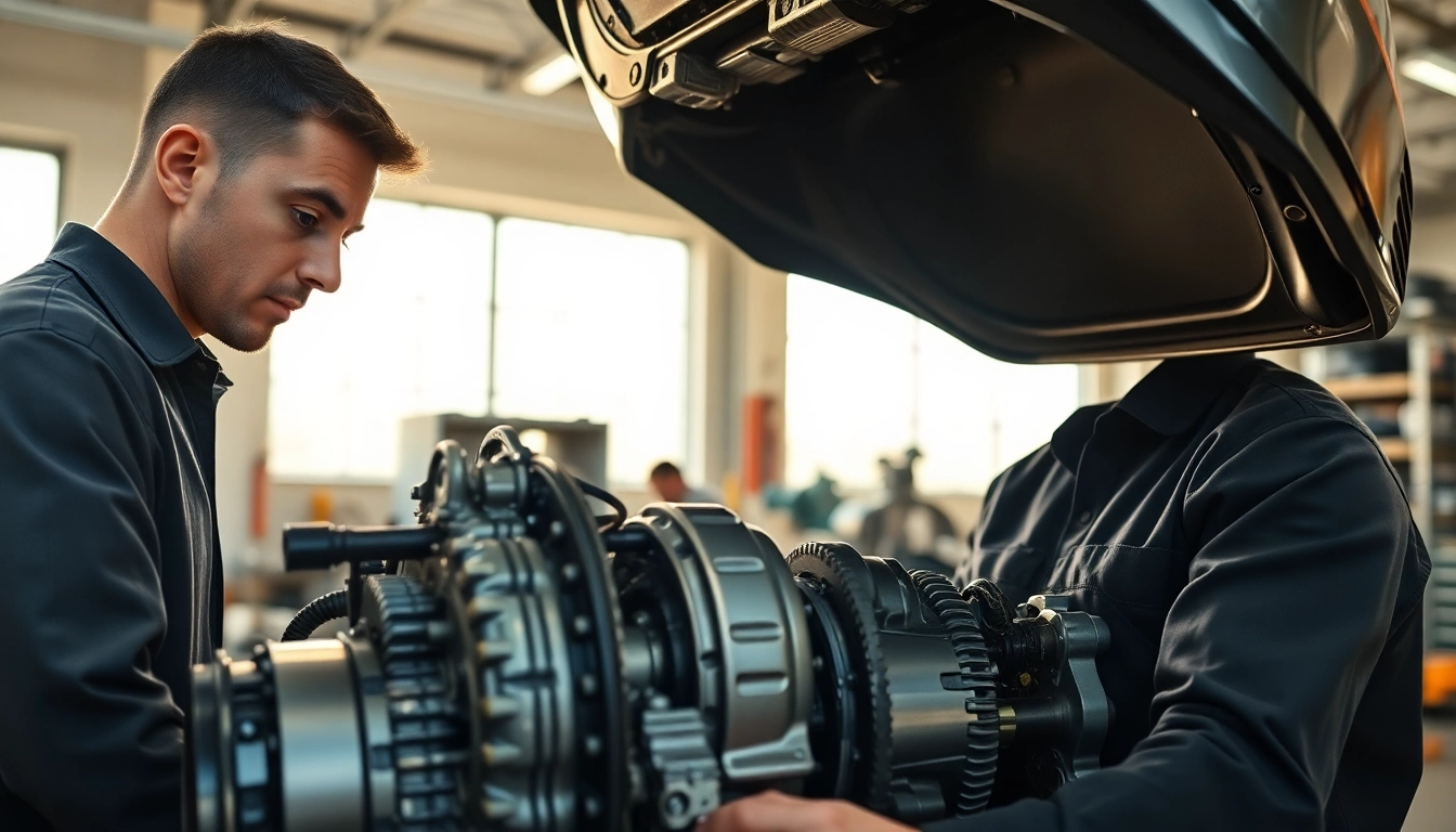 Inspecting a powertrain extended warranty on a car engine showing critical components.
