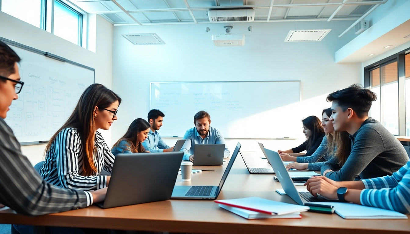 Collaborative study for CompTIA exam assistance highlighting team members with various learning tools.