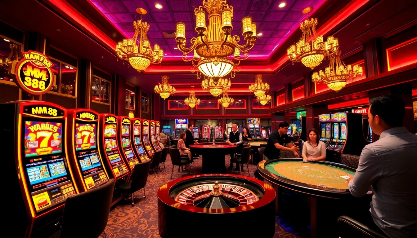 Experience thrilling gameplay at MM 88 casino with vibrant slots and poker tables.
