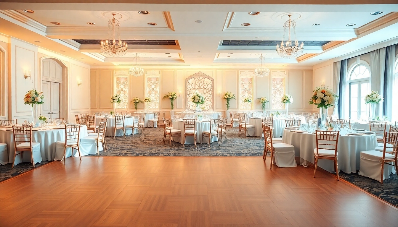 Experience the breathtaking Wedding Event Space Jacksonville, featuring elegant decor and romantic lighting.