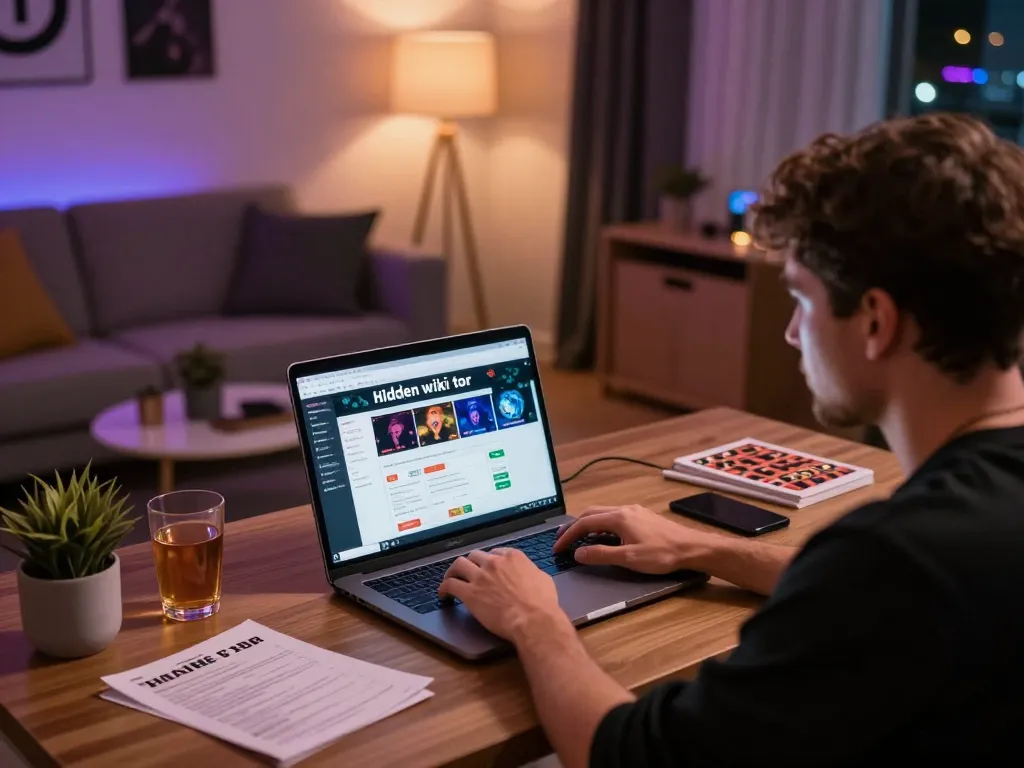 Engaging in strategic gameplay on hidden wiki tor site via laptop in a modern home casino.