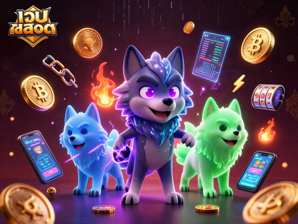 Spin the exciting เว็บสล็อต with captivating ghostly wolves and vibrant crypto elements