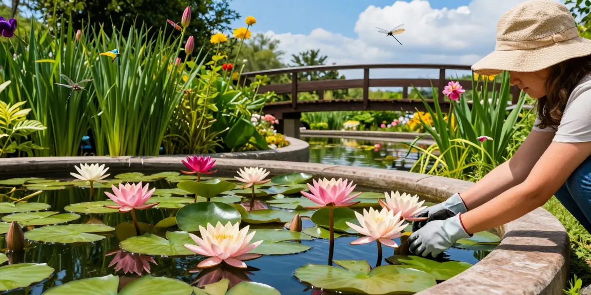 Buy Water Lilies with beautiful blooms in a serene pond garden.