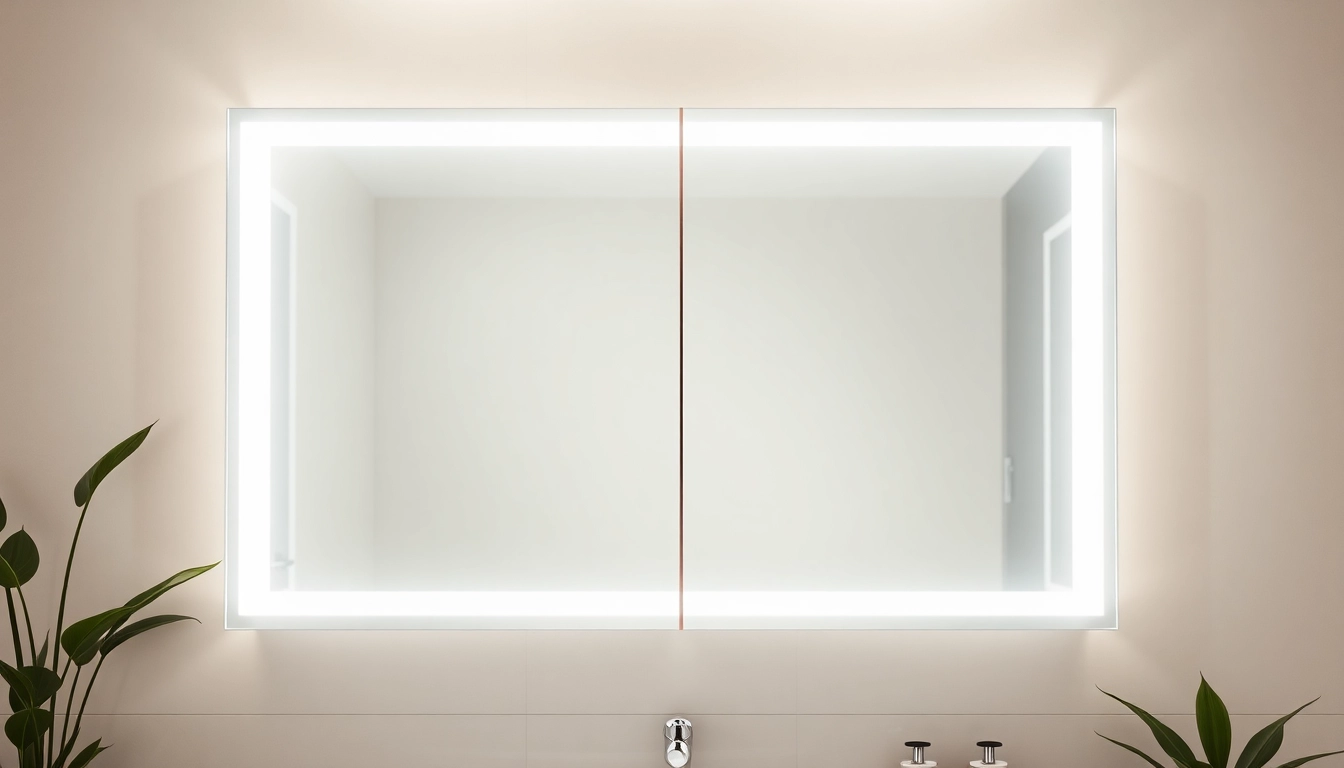 The stylish led bathroom mirror Cabinet enhances elegance and functionality in modern bathrooms.