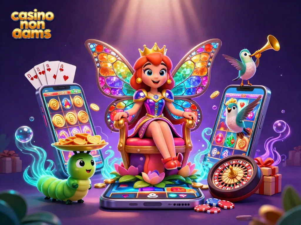 I giocatori esplorano il mondo dei casino non AAMS mentre il re della fortuna li guida tra slot e premi.