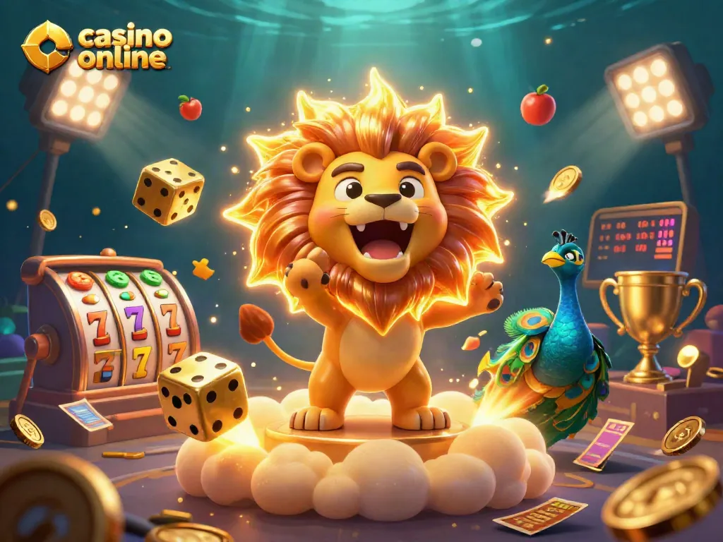 Giocatori che vincono nei migliori casino online con simboli di slot e monete d'oro che fluttuano.
