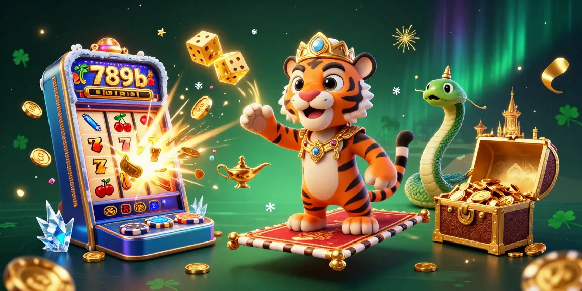 Experience the thrill of 789b with animated casino action in a vibrant 3D illustration.