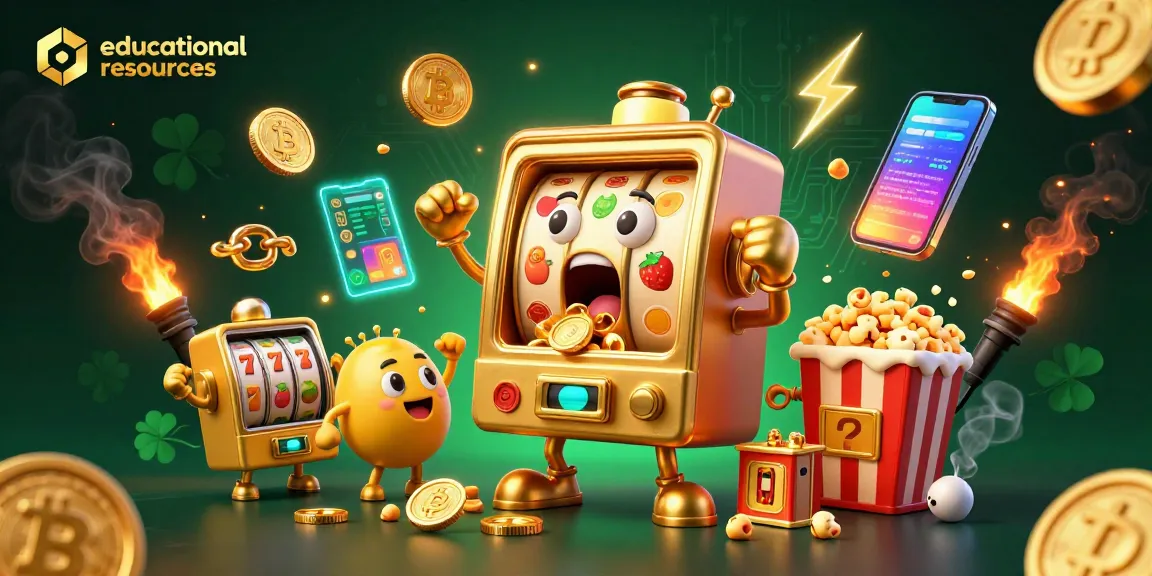 Educational resources for gamblers showcasing lively slot machines celebrating a jackpot win.