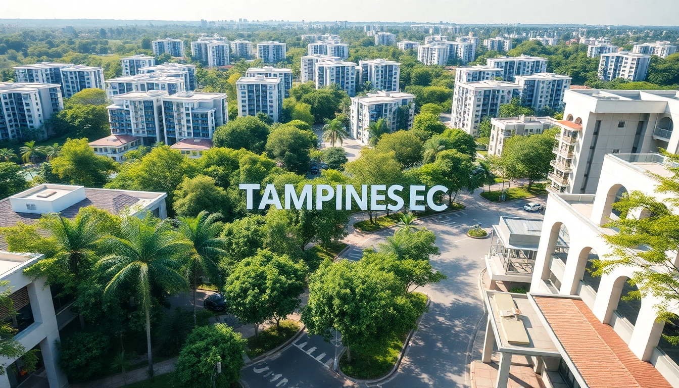 Showcasing vibrant community living at Tampines EC with modern architecture and greenery.