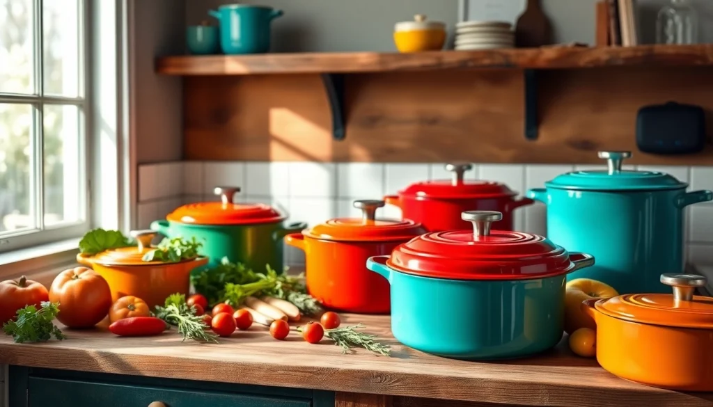 Discover where to buy Le Creuset in NZ showcased in a vibrant kitchen setting.
