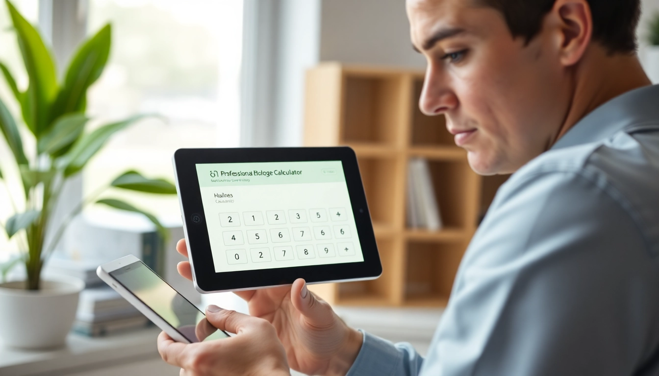 Calculate your biological age calculator using a sleek digital interface showing health insights.