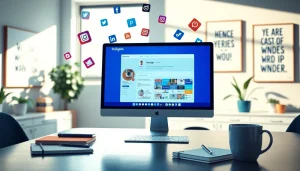 Boost engagement with an Instagram smm panel in a digital marketing office setting.