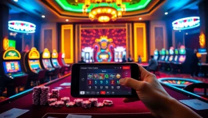 Engage with onicplay's dynamic online gambling interface featuring vibrant casino elements.