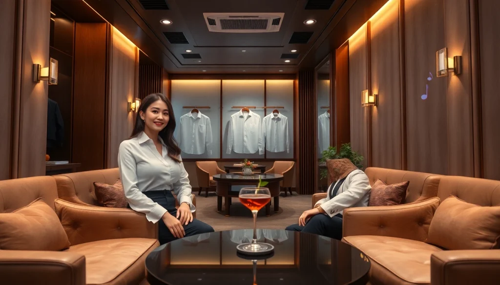 Ingyedong shirt room showcasing elegant interior with stylish managers and inviting ambiance.