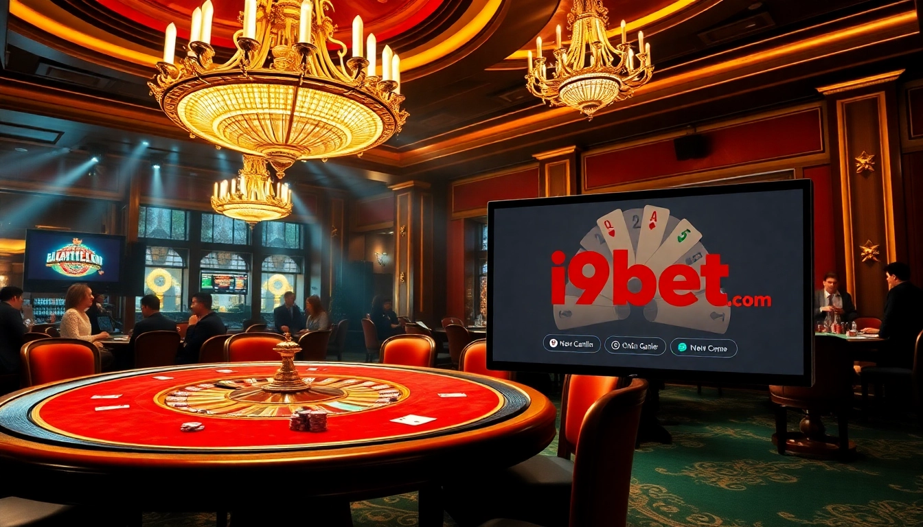 Experience the thrill of gaming with i9bet. com at a luxury casino table.