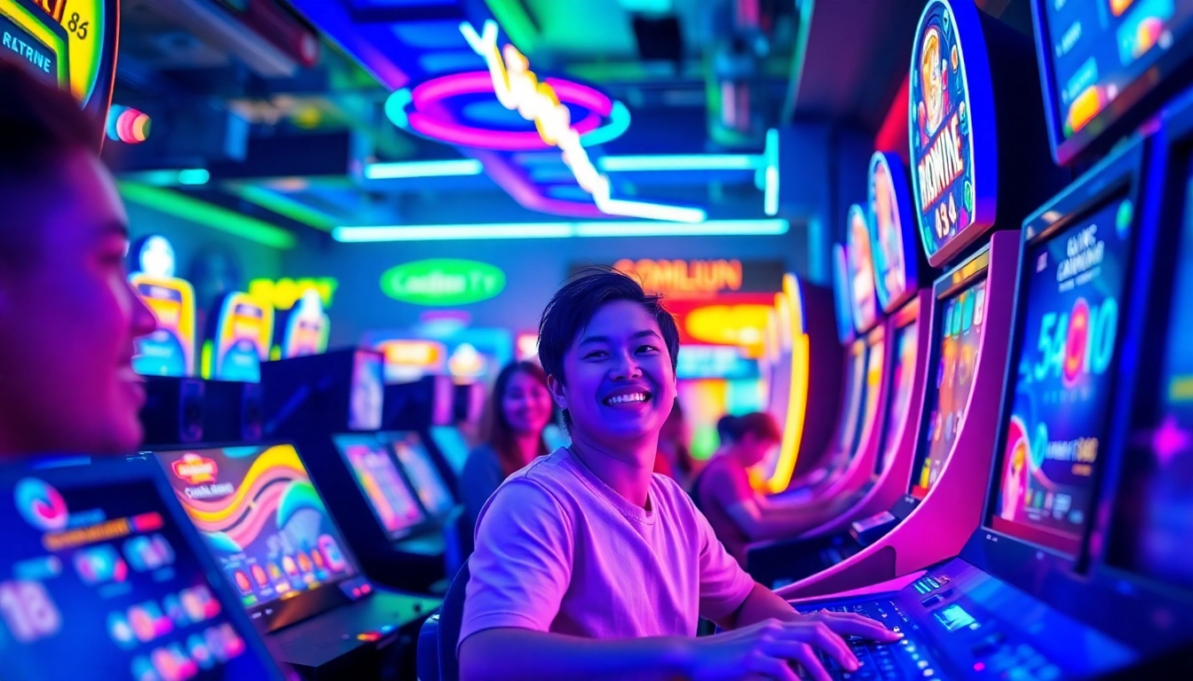 Saowin 84: Cảnh chơi game trực tuyến đầy hứng khởi với người chơi tham gia trải nghiệm gameplay số sống động.